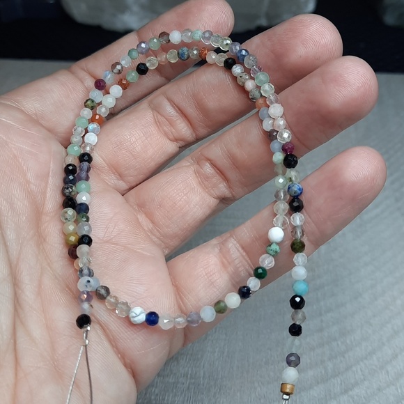 3mm Faceted Multi Gem Stone 15in Strand #4 - Picture 2 of 4